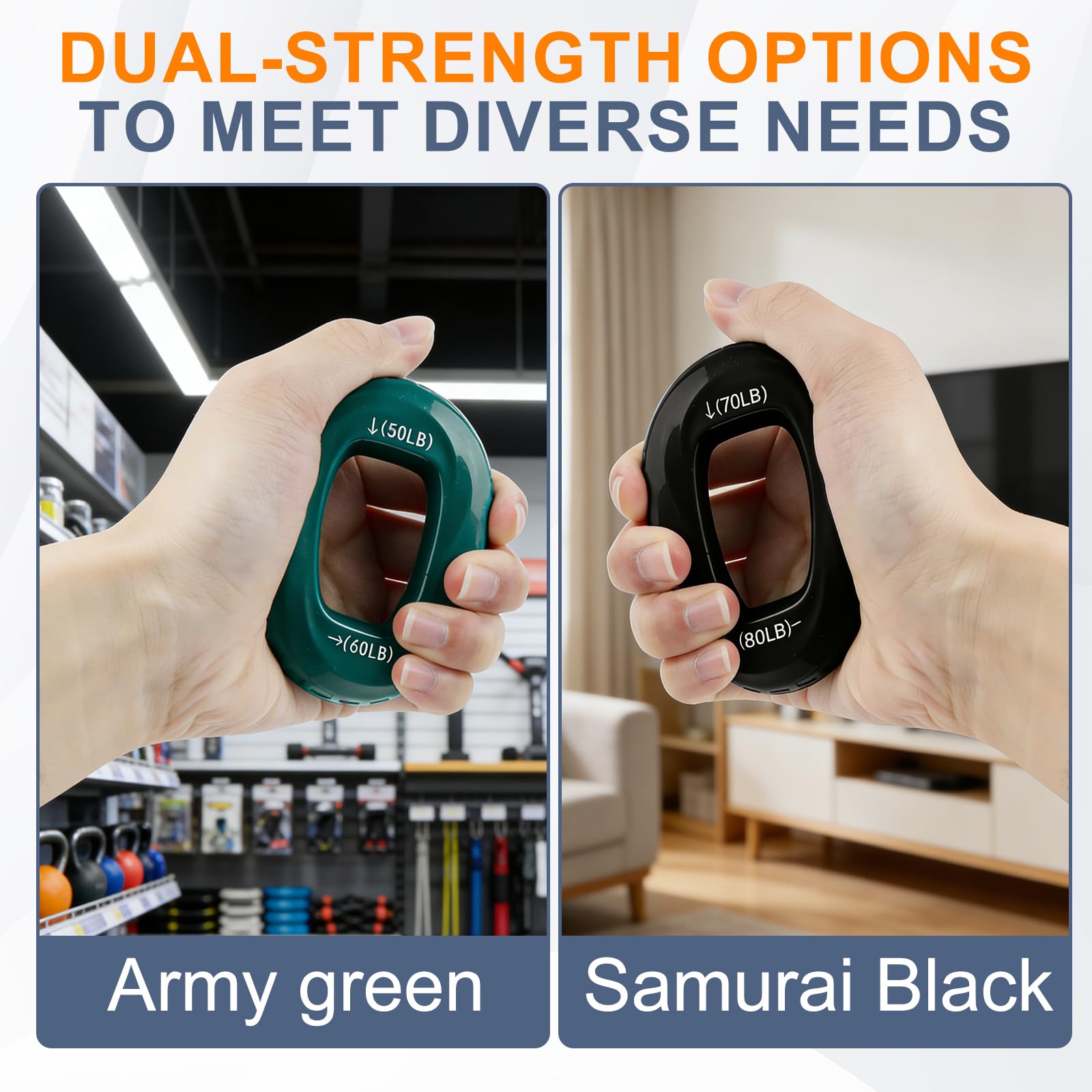 Hand Gripper,Hand Grip,Hand Muscle Trainer, Attrezzo per L'allenamento Della Forza, Attrezzo Portatile per L'allenamento di Avambracci E Mani, Allenamento Con Il Peso Corporeo,4 Pezzi