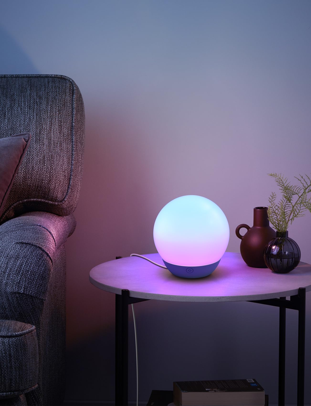 Aigostar Lampada da Comodino Smart, Controllo dei Colori a strati Bluetooth Lampada Tavolo Compatibile con Alexa, Dimmerabile RGB CCT, per camera da letto soggiorno, 2pcs