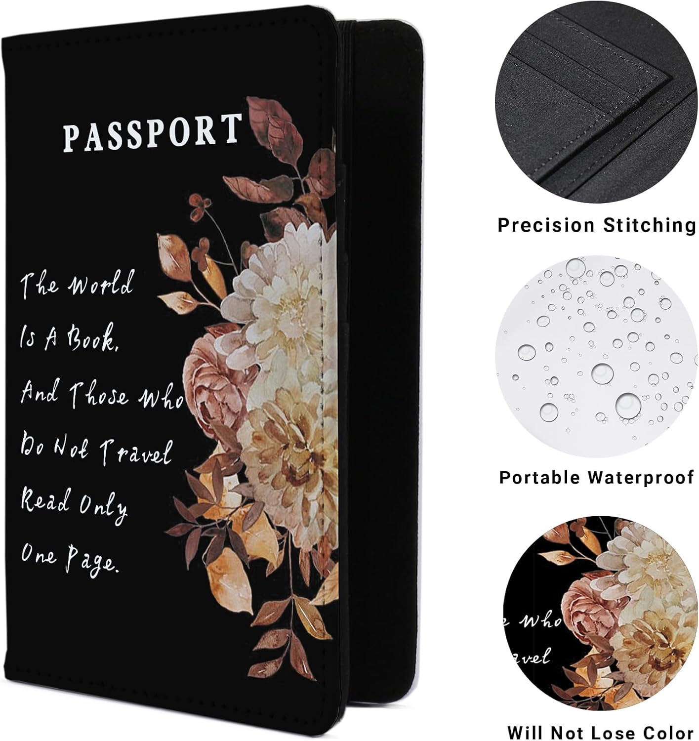Passport Book Holder Passport Wallet for Children Passport Holder for Kid Passport Cover for Boy and Girl Passport Case Passport Books Holder 1 PCS Mother's Day (6x4IN)