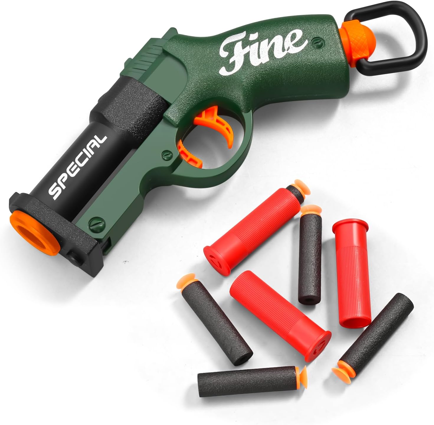 Shell ejecting Pistol Soft Bullet Toy Gun Cheap Cool Stuff Realistic Look Real Hand Guns Stress Shot Dart Fake Shooting Game for Adult Under 10 Dollar Gifts for Age 14 Years Old (Green)