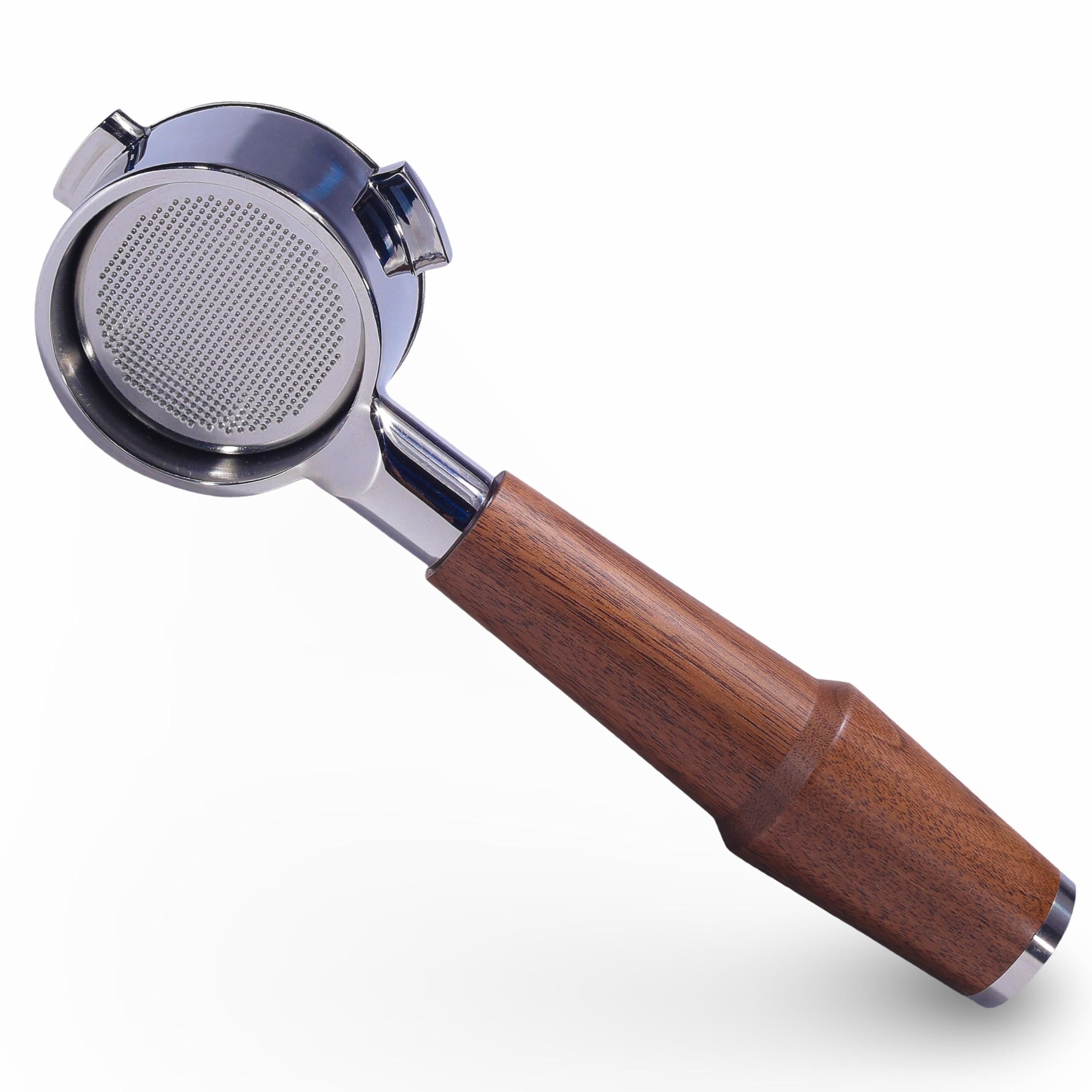 Bottomless Portafilter 54mm Walnut for Breville Barista Express, Pro, Touch, Bambino Plus | Premium Naked Portafilter | Fits BES870XL, BES878, BES880 | Includes 18–21g Filter Basket