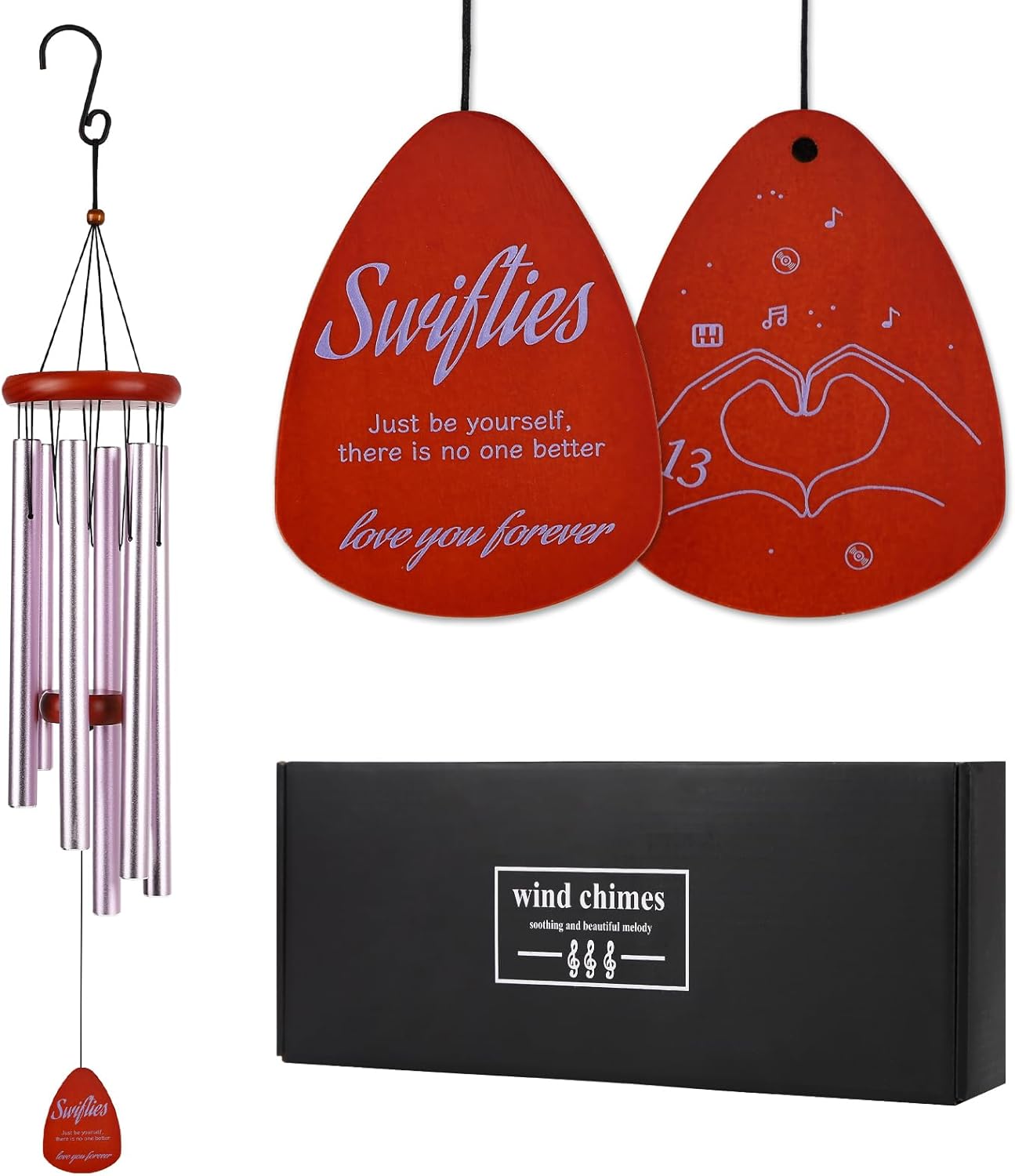 37 Inch Wind Chimes with Taylor Gifts for Womens Girls, Unique Christmas Birthday Valentin’s Day Wedding Graduation Gifts for Mom Daughters, BFF, Sister