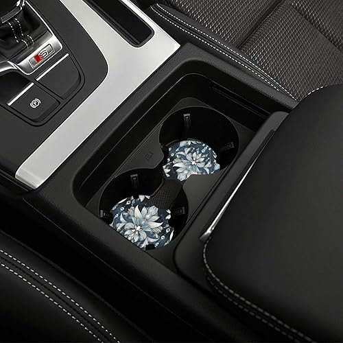 Miniatura 5 de Posavasos estampados con formas de cristal vintage Deco (2.7 pulgadas de diámetro), posavasos absorbentes de agua y a prueba de fugas