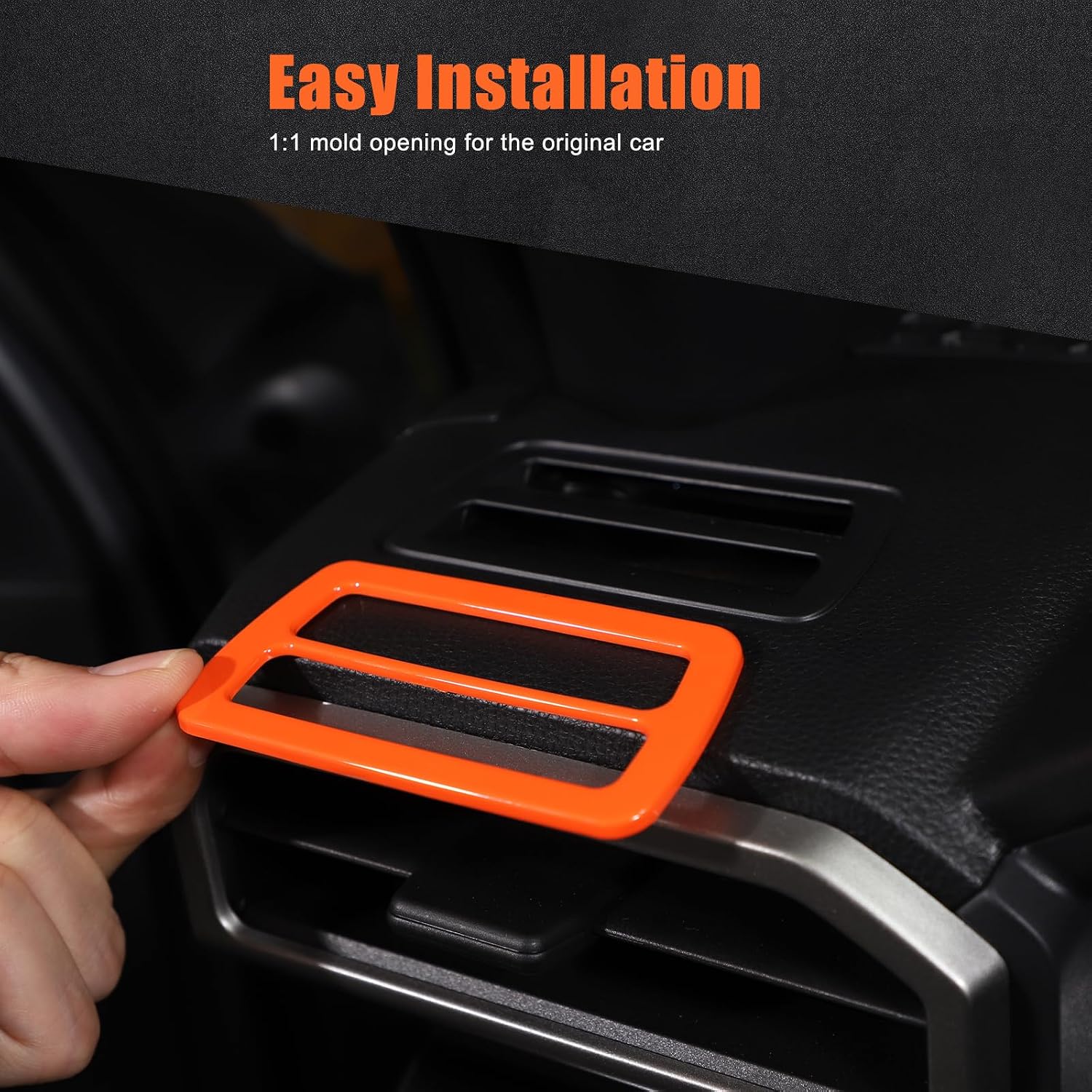 TOYCIDFG Dashboard Air Outlet Vent Cover Trim Compatible with Toyota Tacoma 2024 2025, Car Interior Decoration Accessories (Orange)