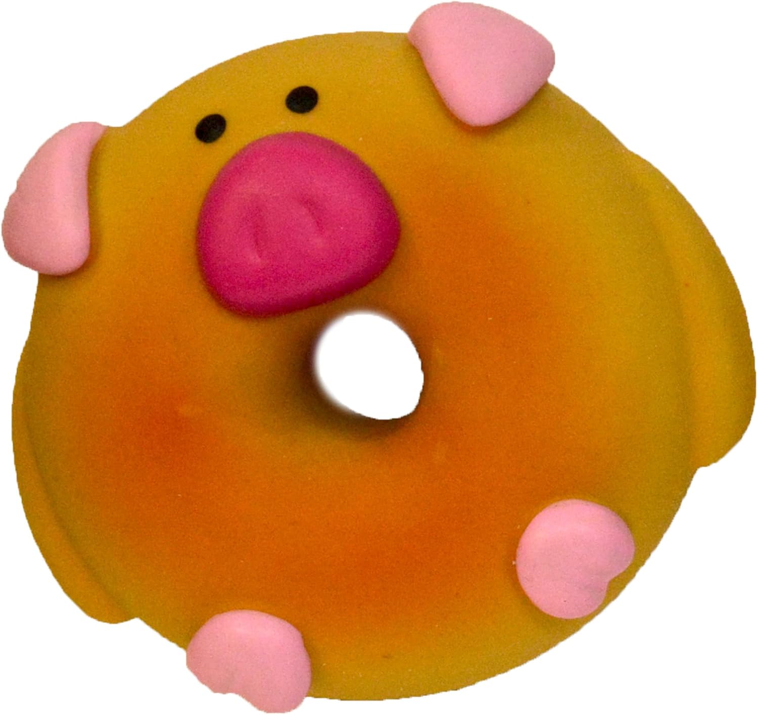 WantChew Juguete Perro Mordedor Sonoro Latex Donut Cerdo 8.9cm