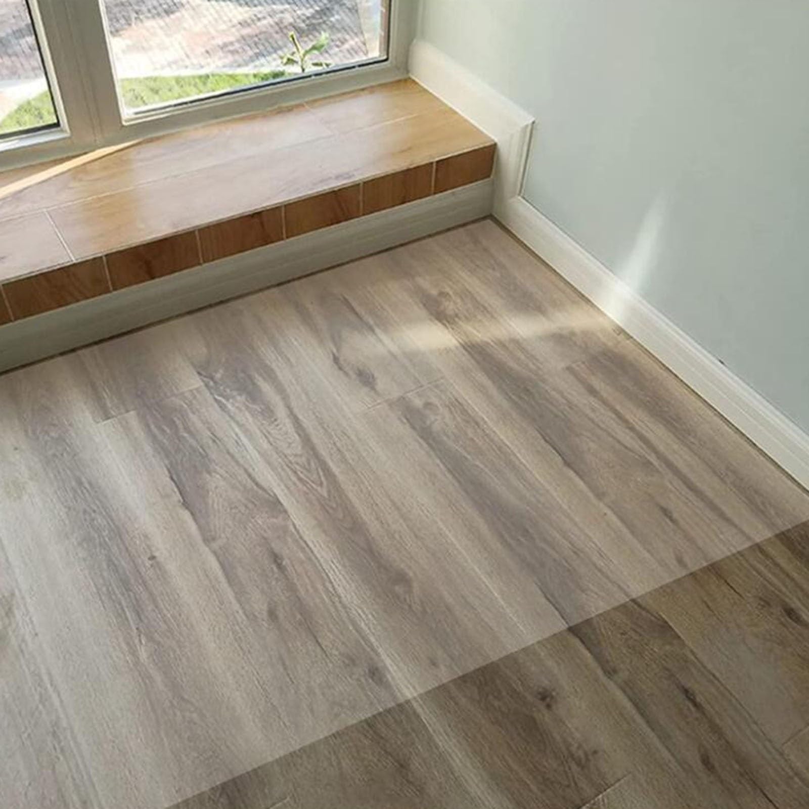 Tapete protector de suelo transparente para suelos de madera dura/moqueta XL de vinilo de plástico para entrada, tapete de pelo bajo, 140 x 90 cm