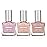 Dermelect Makeover Triple Play Manicure Set - Ridge Filler & Award-Winning Nail Treatments | Strengthens, Moisturizes & Conceals Imperfections (3 pcs set)