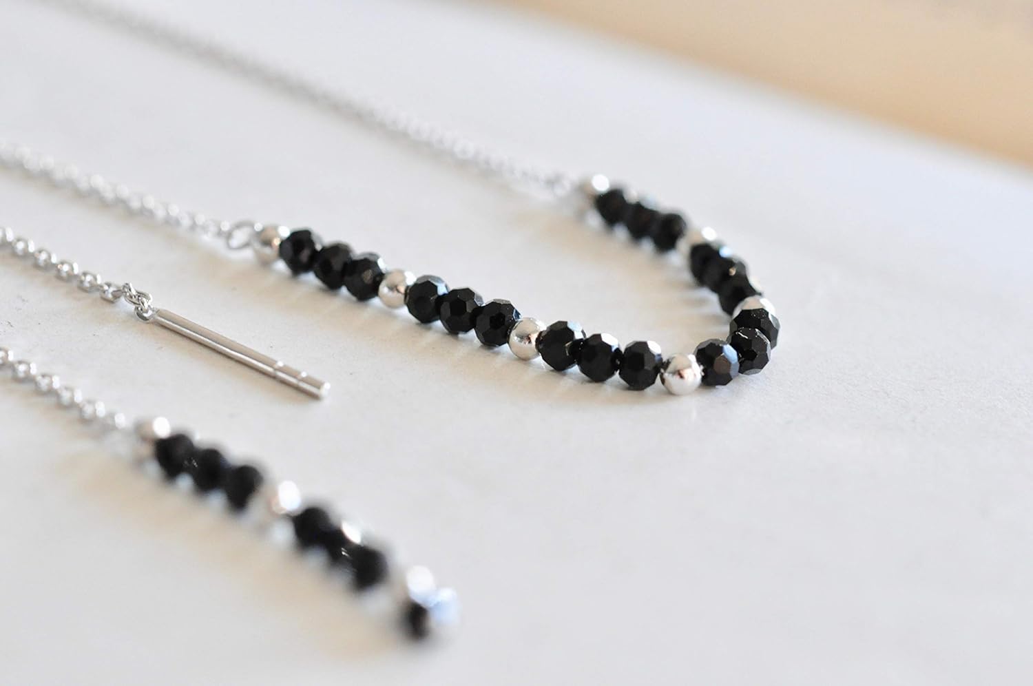 Dainty Gemstone Choker Necklace in Sterling Silver 925 - Image 6