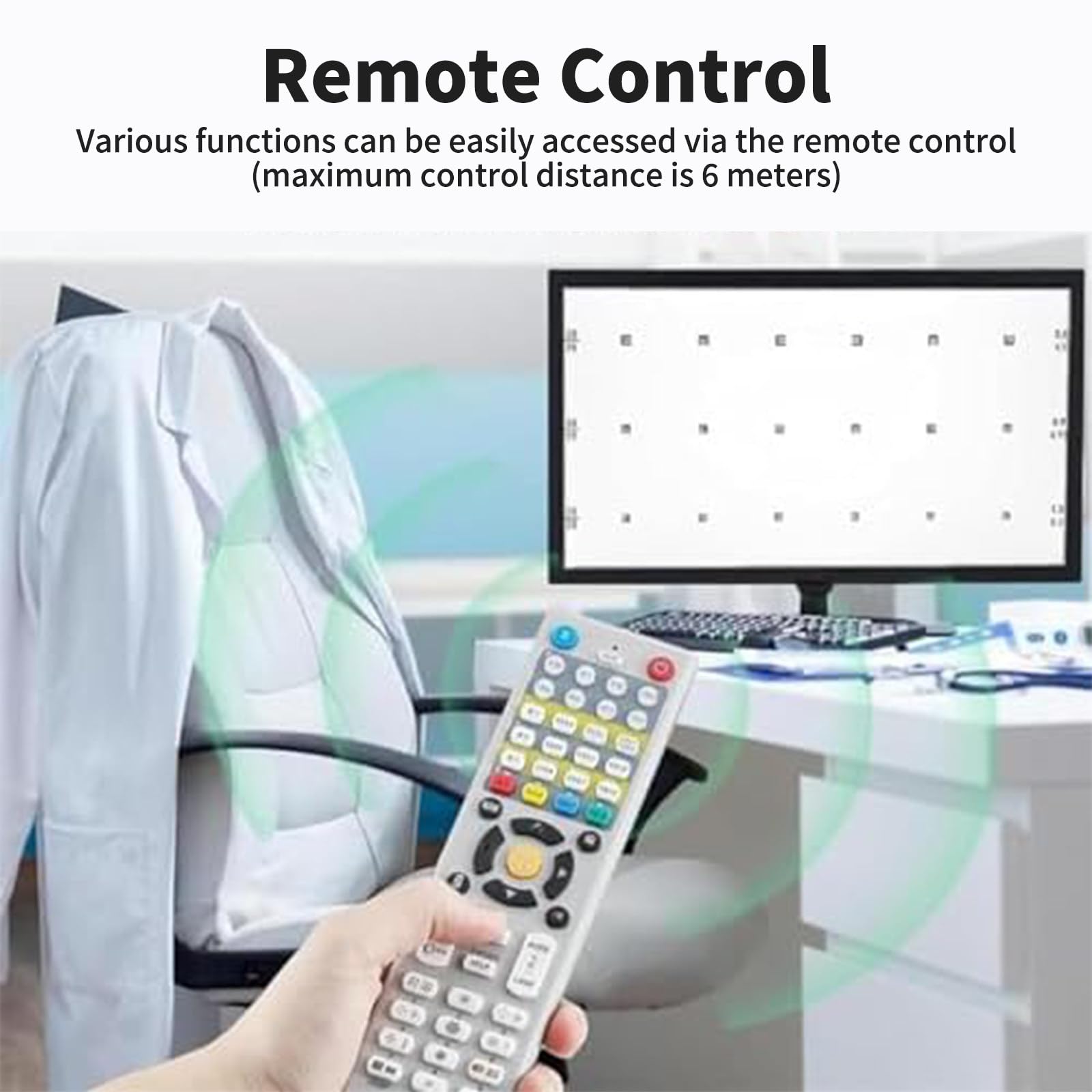 18,5/21,5 Pulgadas Tabla De Agudeza Visual Digital óptica LCD, Tabla De Optotipos Inteligente, Proyector para Pruebas De Optometría, para Clínicas Oftalmológicas 18.5in