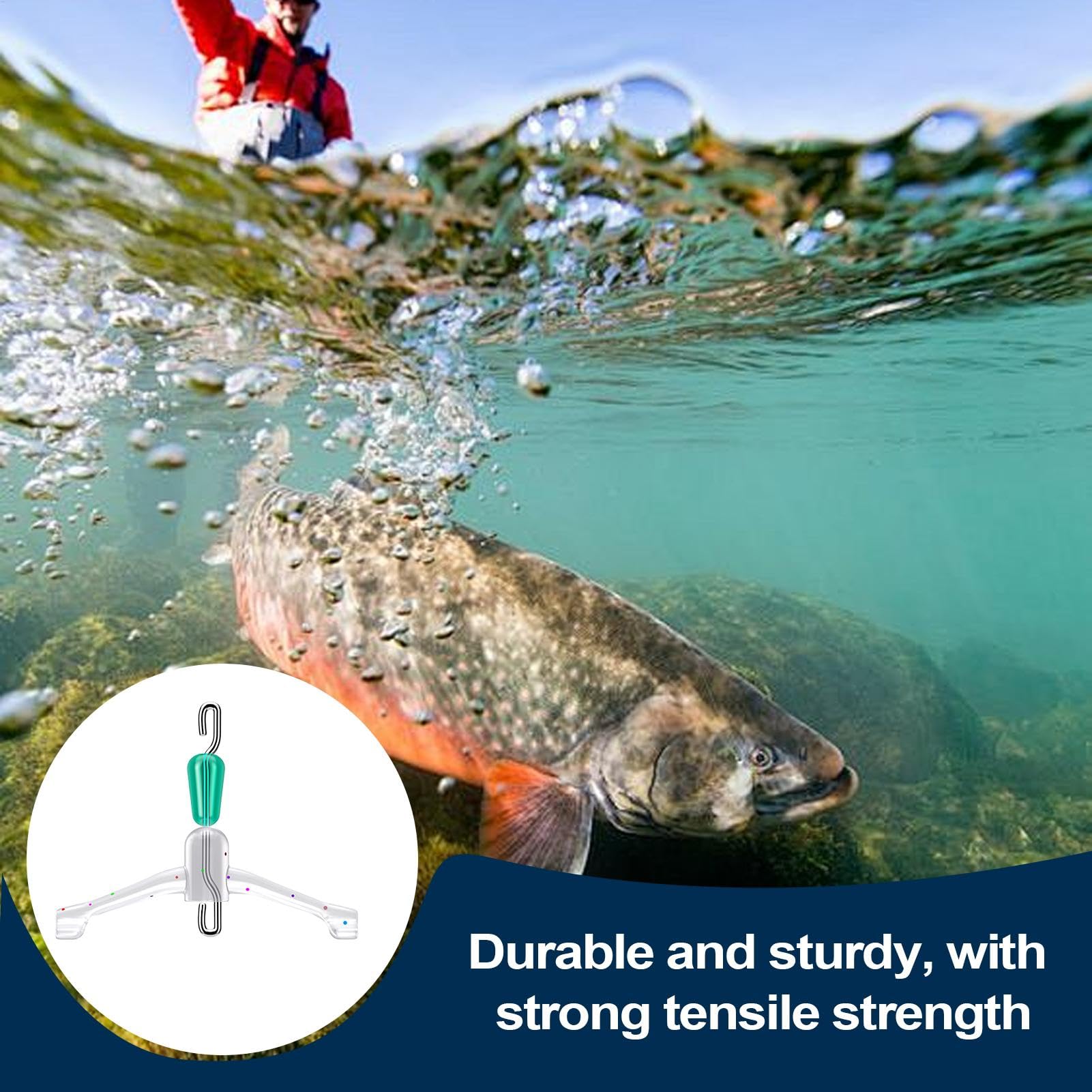 Líneas de pesca para bifurcación espacial, conexión de subhilos de pesca, sublíneas de pesca con anzuelo doble, conexión de cable inferior fuerte, accesorios de bifurcación para familias