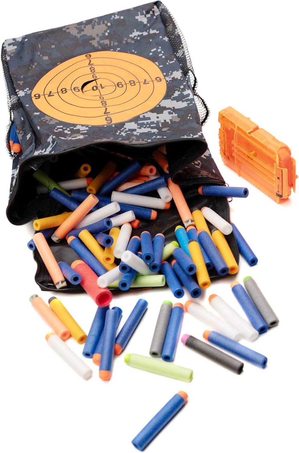 Nerf Ultra Focus Action Pack - Motorised Blaster Including 60 AccuStrike Darts, Goggles & Tactical Bag with Target - The Ultimate Complete Set for Professionals