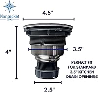 Vista 2 de Nantucket Sinks NS35CD - Drenaje de colador de lujo de 3.5 pulgadas, acero inoxidable