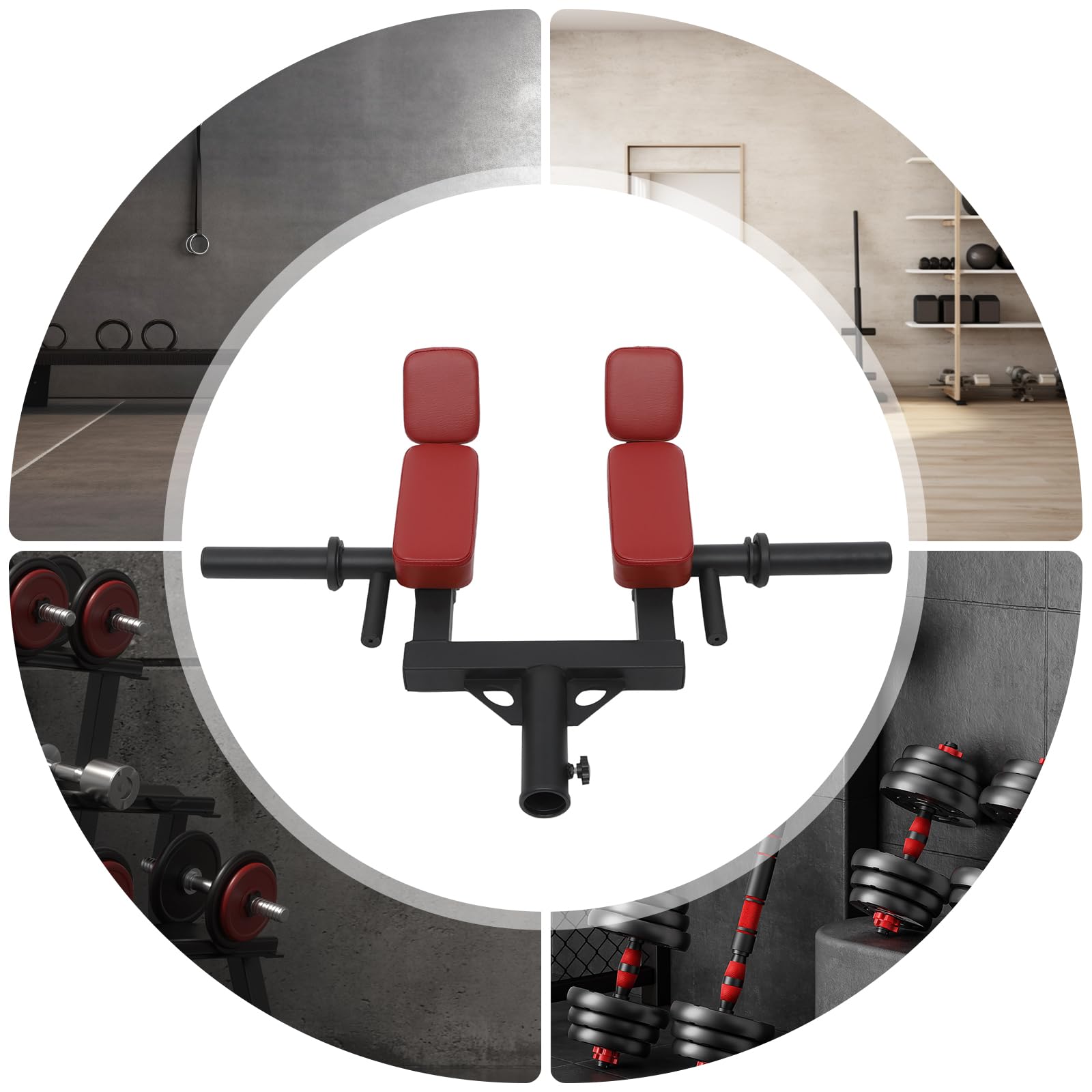 Langhantel Set, Kurzhanteln，Abrieb- Und Reißfest, 1013 * 770 mm, Ringe aus rostfreiem Stahl, Farbe rot, einsetzbar im Fitnessstudio, zu Hause, bei der Arbeit, etc.