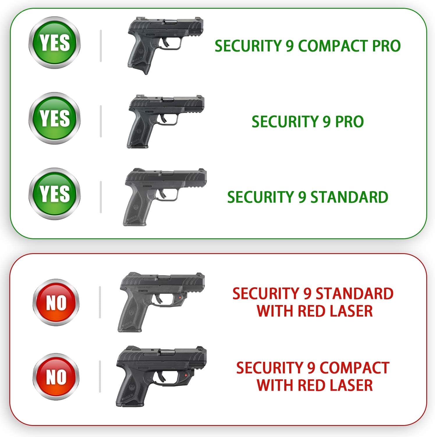 Paddle Holster for Ruger Security 9mm Luger, OWB Right-Handed Gun Holster for Ruger Security 9mm Compact/Pro/Standard Without Red Laser, 60° Adjustable Open Carry Pistol Holsters with Quick Release : Everything Else