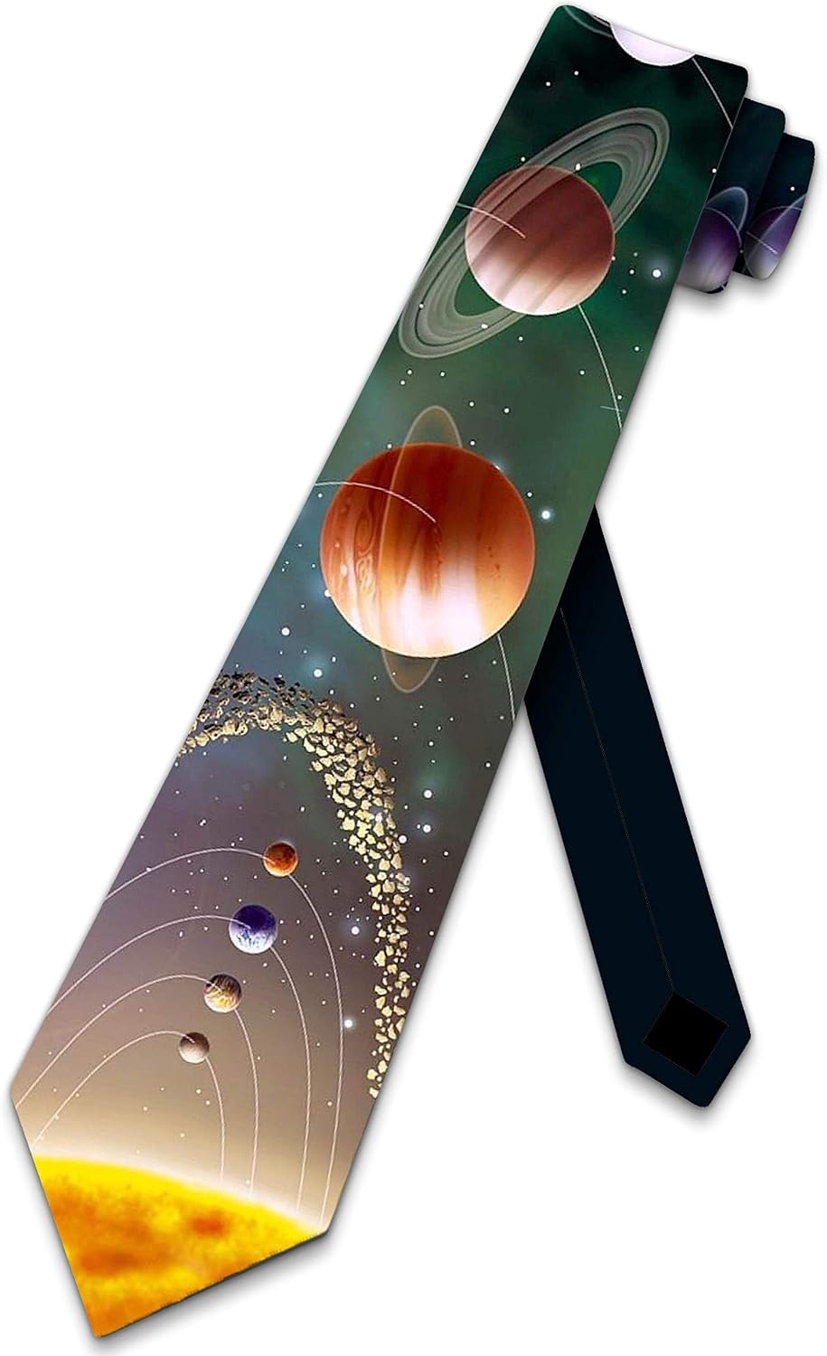 Three Rooker Space Ties Mens Solar System Necktie Universe Tie
