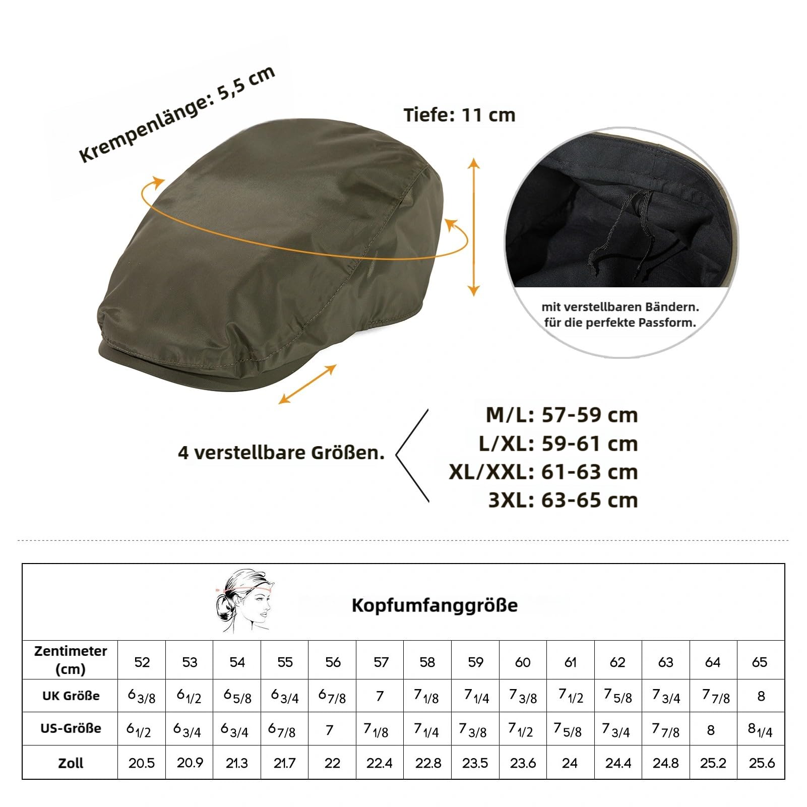 TOP-EX Wodoszczelna męska czapka z daszkiem na deszczową pogodę – stylowa czapka z daszkiem w stylu Peaky Blinders, idealna do golfa, wędkowania, strzelania, wędrówek, polowania i jako czapka rakietka