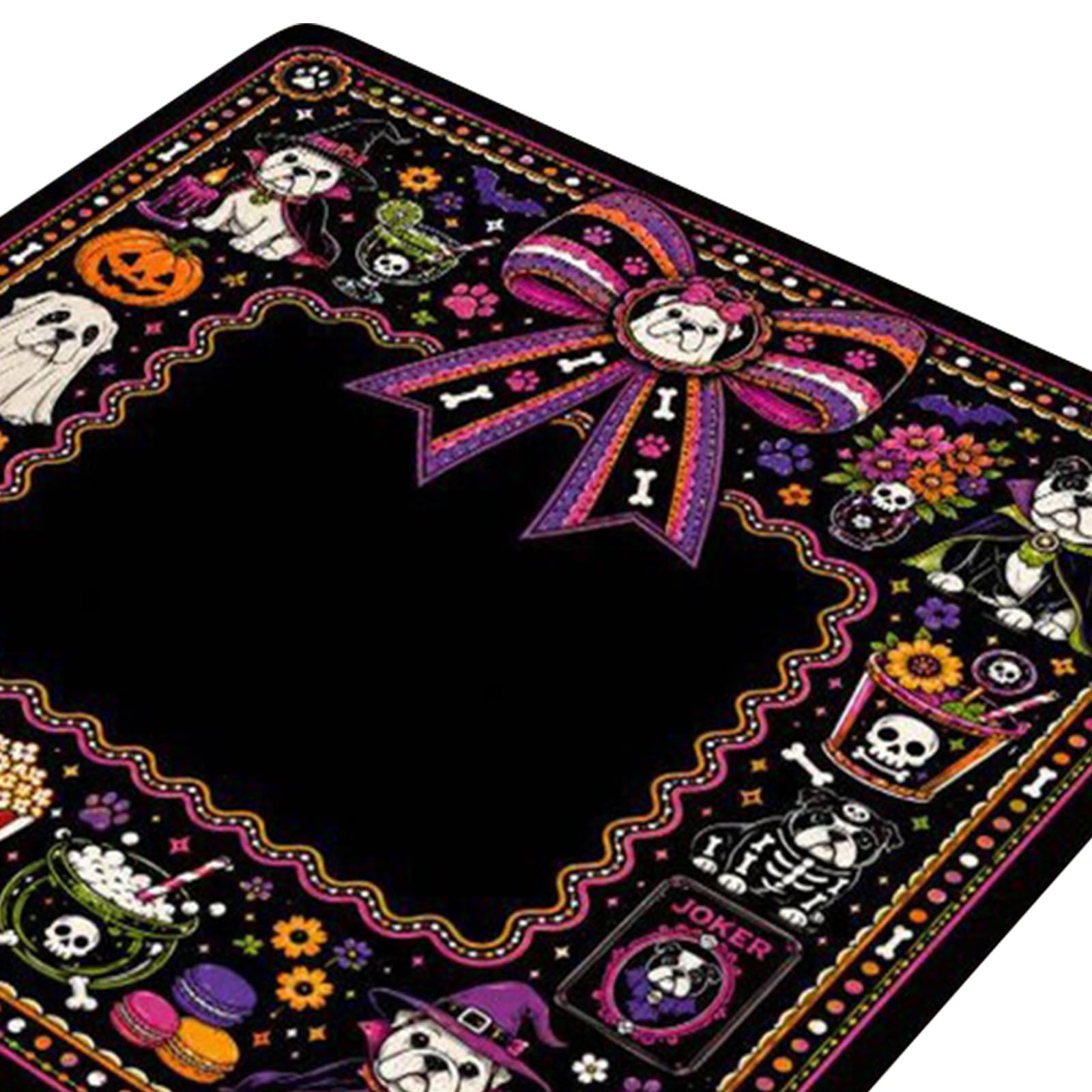 Tappetino per Halloween Mahjong, protezione antiscivolo per giochi da
