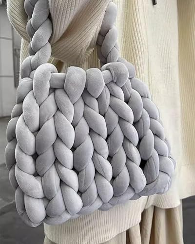 Miniatura 2 de Hilo grueso de terciopelo para tejer con brazo gigante, hilo para tejer con brazo, súper suave, peso tubular, hilo grueso para tejer a mano, para