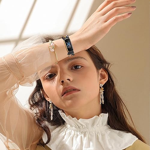 Miniatura 6 de Correas elásticas trenzadas ajustables compatibles con Fitbit Luxe para mujeres y hombres, pulseras deportivas de tela de nailon elástico para