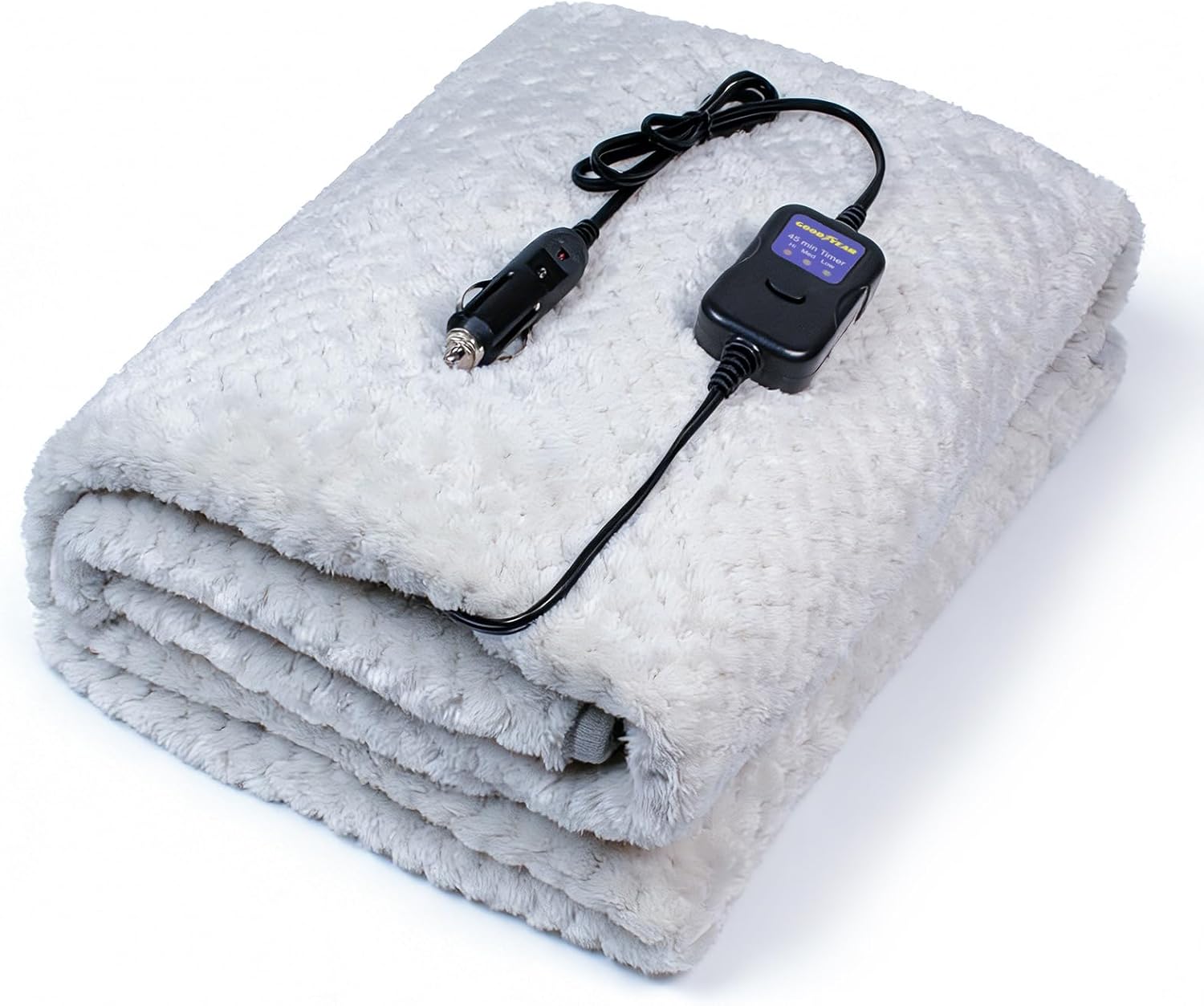 Sojoy Electric Blanket 12 Volt Heated Blanket for Car Truck SUV Van with Controller 2 Heating Level Ideal for Camping, Traveling (59 x 43, Gray)