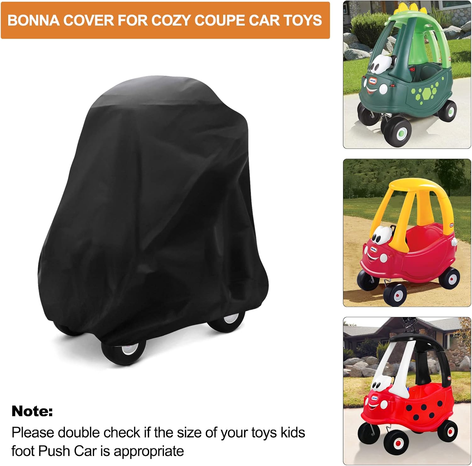 Bonna cover for outdoor Cozy Coupe Car toys,Foot to Floor Slider car ,Kids Ride-On car,toddler toys car cover - Image 4