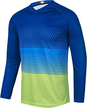 JPOJPO Mens Cycling Jersey MTB Downhill T-Shirt Long Sleeve Motorcycle Breathable S-4XL
