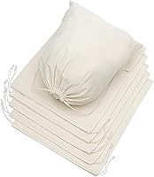 Vista 1 de 100 Percent Cotton Muslin Shoe Bags 6-Pack For Storage Pantry Gifts - Unbleached (14 x 17, Beige)
