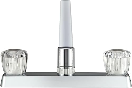 Miniatura 4 de Dura Faucet DF-PK600A-CP llave de cocina de dos manijas para cámper, con acabado de cromado llave de peso liviano sin plomo para cámper