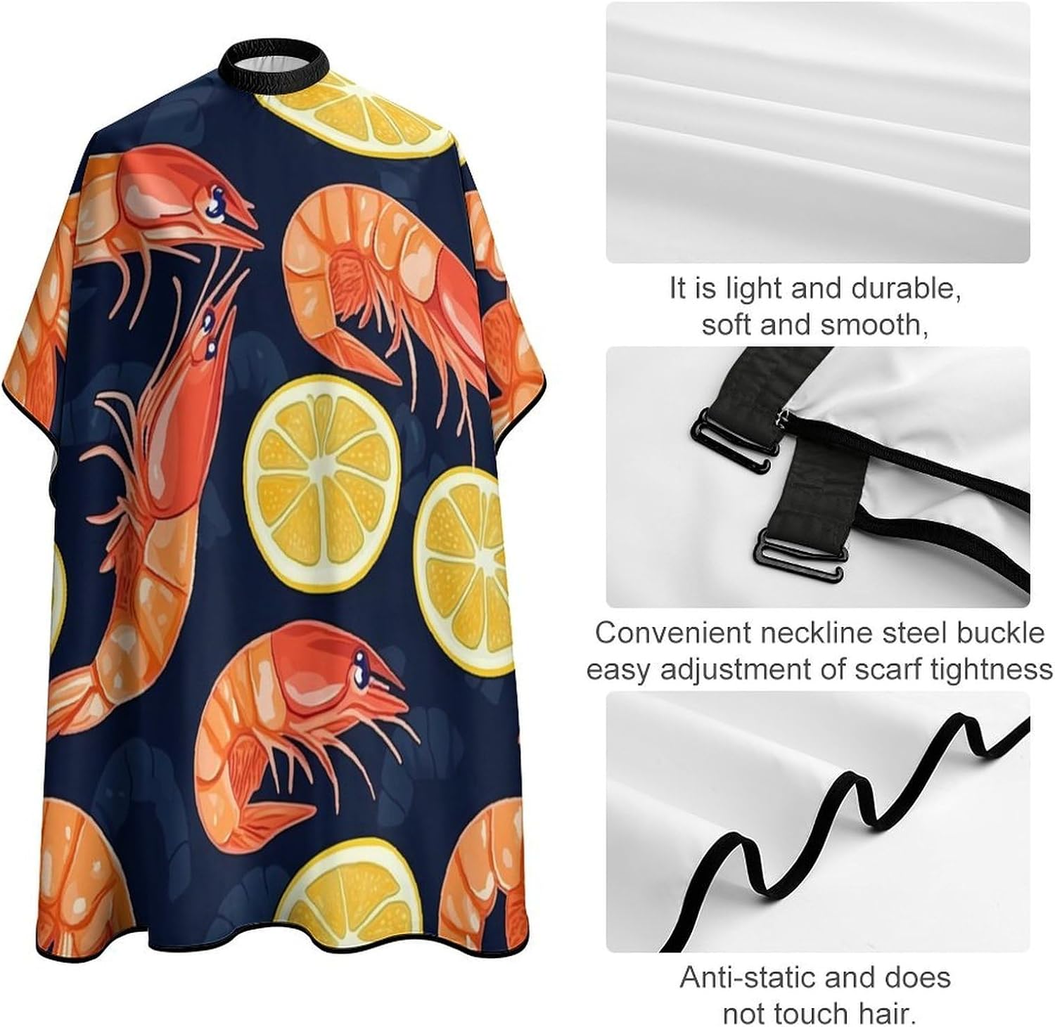 Lobster Print Barber Cape Professional Hair Cutting Apron Hairdresser Cape for Men Women