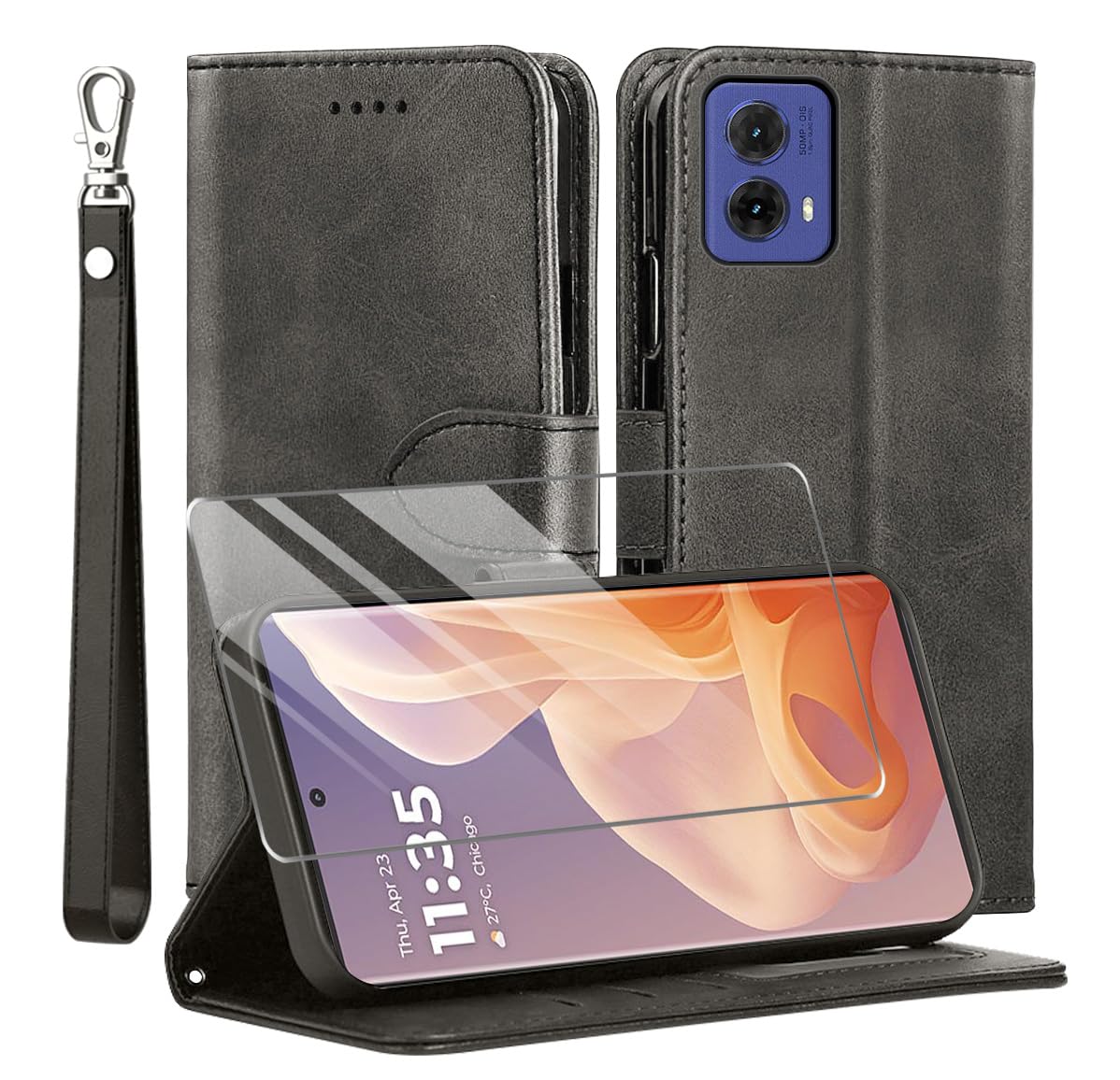 for Motorola Moto G85 5G Case and 1 Tempered Glass Screen Protector