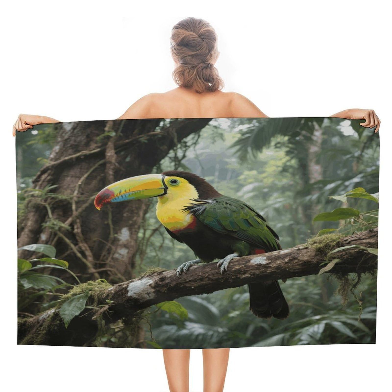 VstaDank Parrot Bird Beach Towel 51x31 Inch Oversized Soft Bath Towel Luxury Plush Thick Hotel Swim Pool Towels Super Quick Dry Travel Towels for Camping Gym Sports Yoga