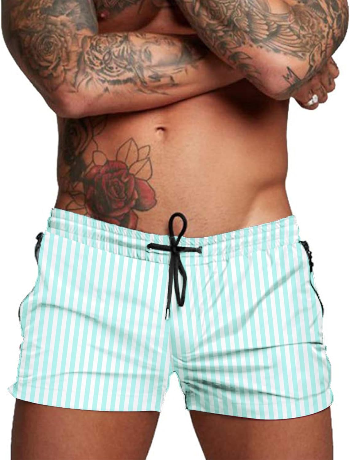 Green White Stripe