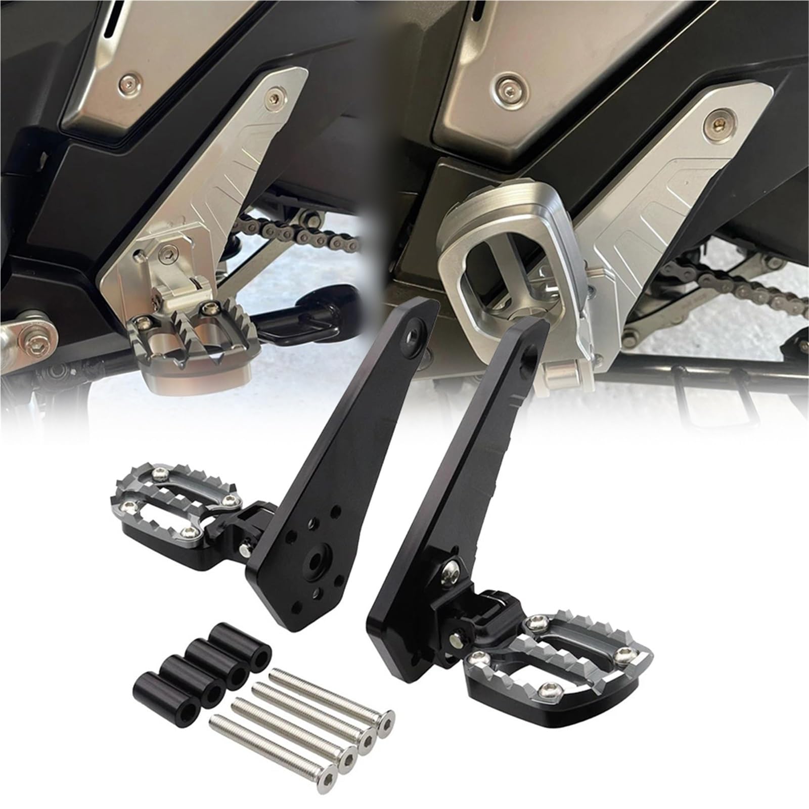 Repose-Pieds Arrière Moto Pliables en Aluminium pour X-ADV 750 2021-2022