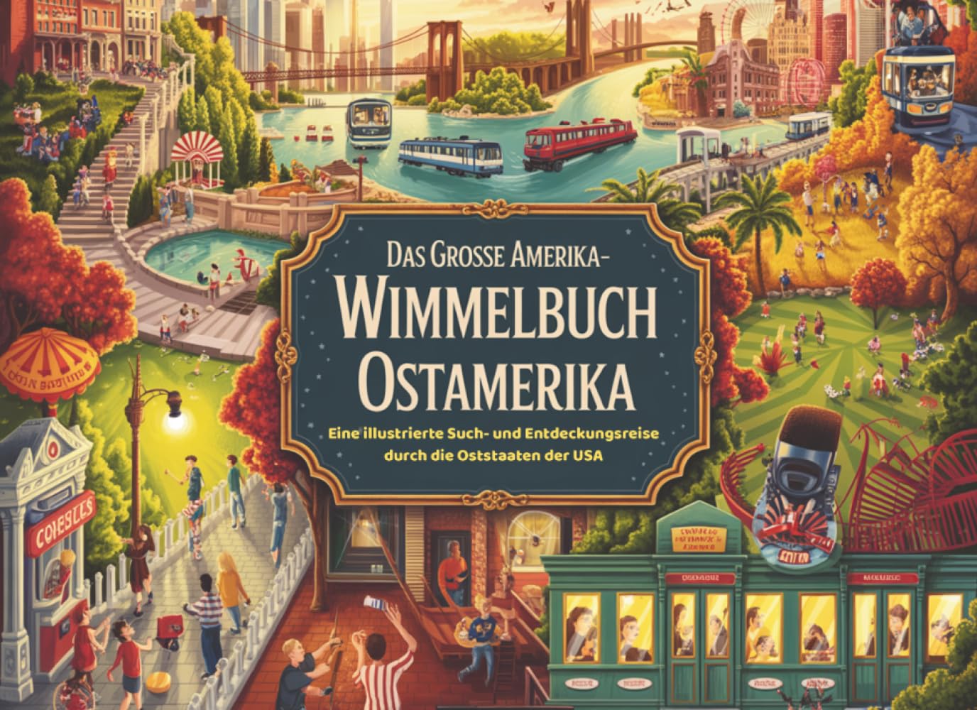 Das große Amerika-Wimmelbuch Ostamerika: Eine illustrierte Such- und Entdeckungsreise durch die Oststaaten der USA (Wimmelbücher)