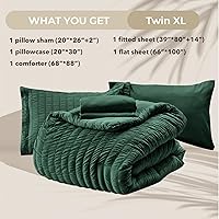 Vista 484 de HYMOKEGE - Juego de edredón tamaño king, color negro y rojo, de sirsaca, de 7 piezas, para todas las estaciones, en una bolsa, para dormitorio