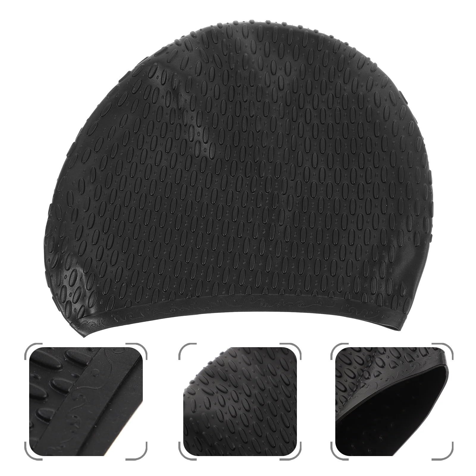Gorro de natación for Mujer, Gorro de Ducha de Silicona, Resistente al Agua, Flexible, Impermeable, 2 uds.