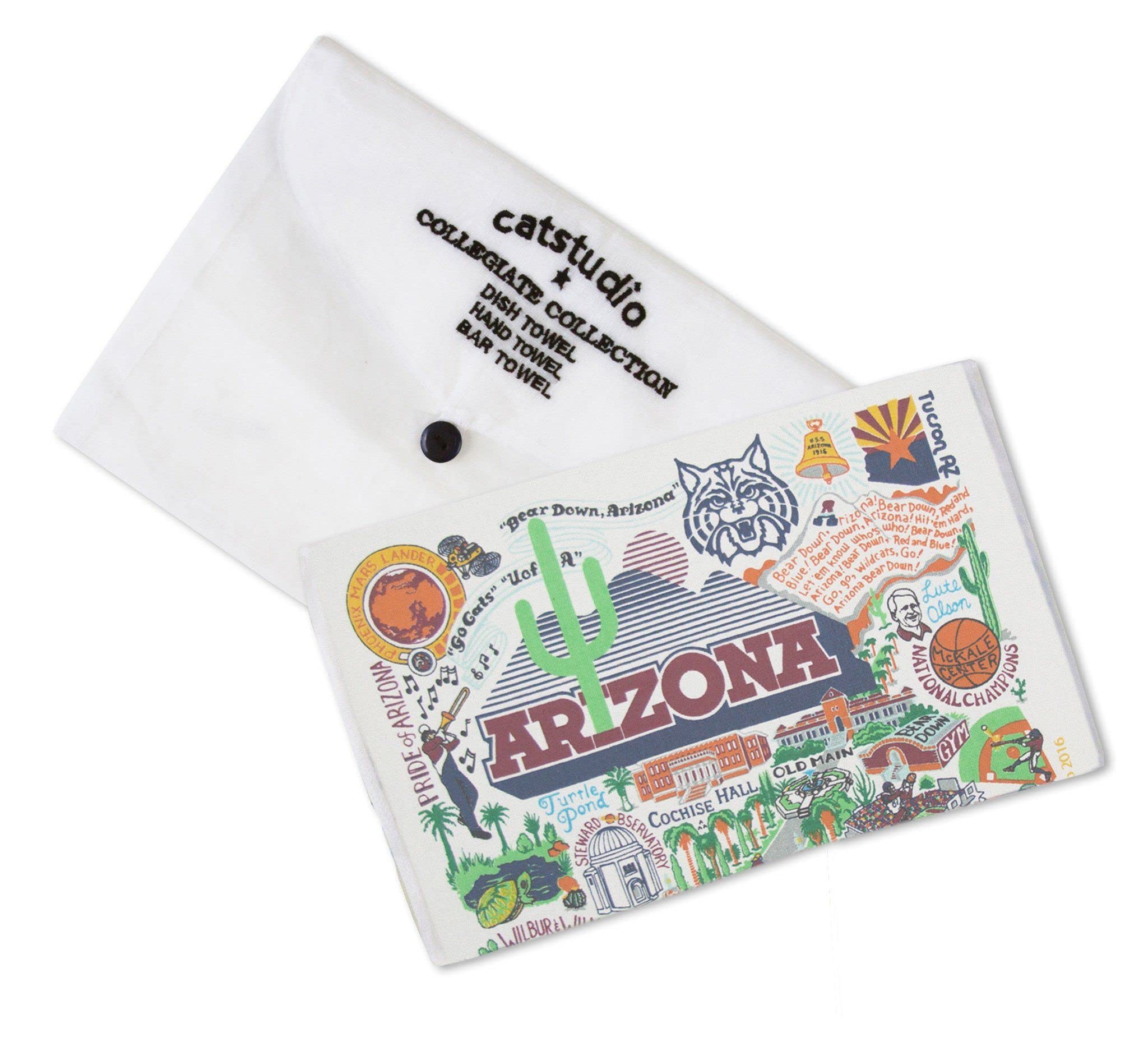 Catstudio Geschirrtuch, University of Arizona Wildcats Handtuch – Collegiate Küchentuch für Arizona-Fans für Studenten, Abschlussfeiern, Eltern und Alaune