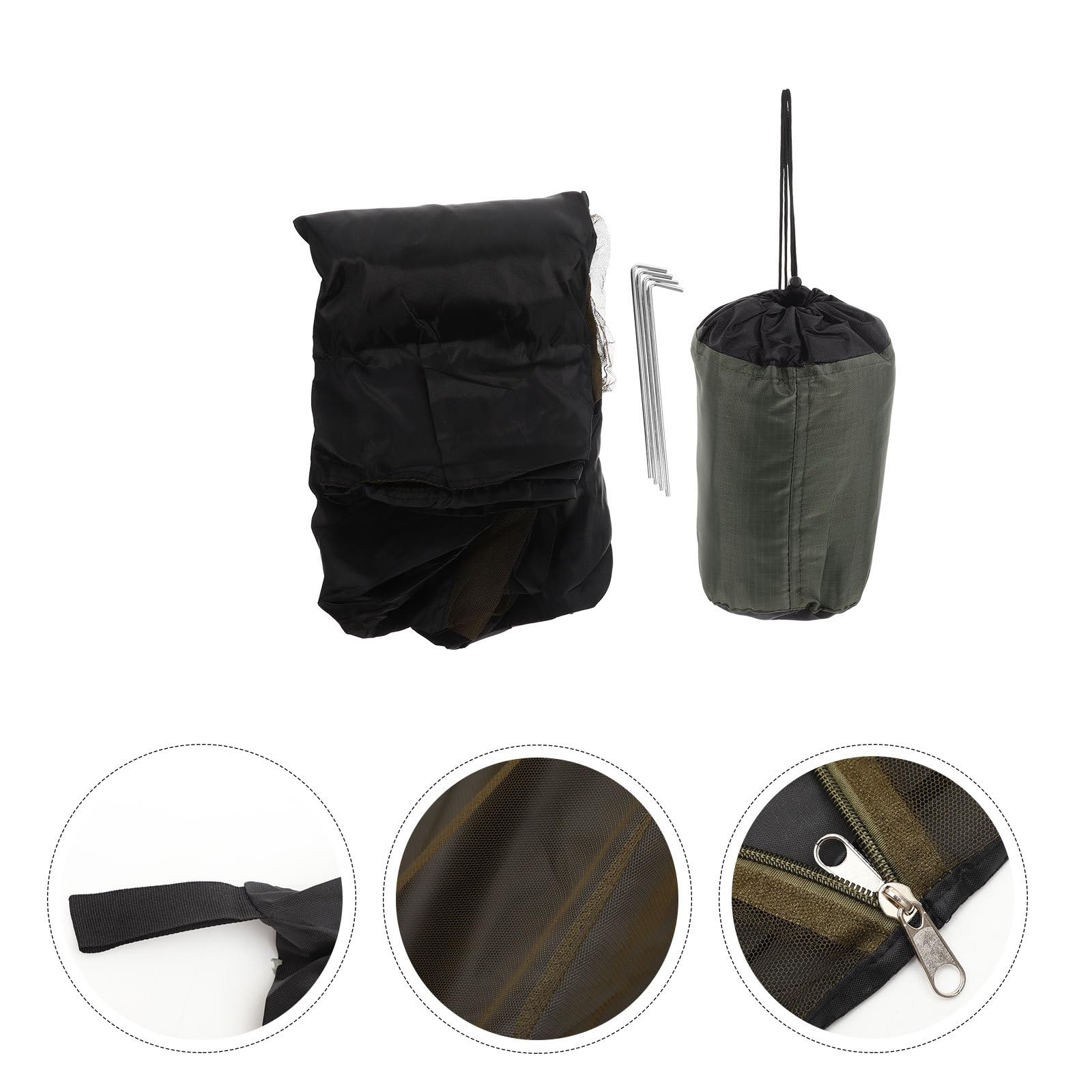 Yardenfun Mosquitera de Camping Individual con Malla Fina para Senderismo y Ligera y Portátil con de Fijación Fácil Instalación para Exteriores