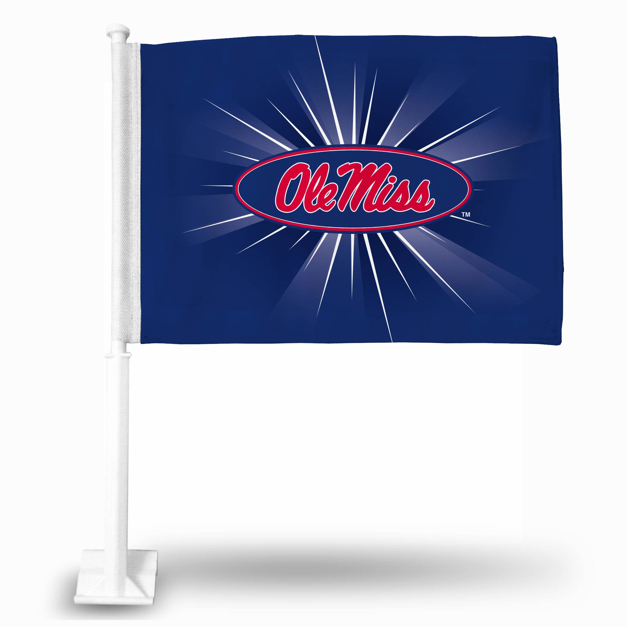 Rico Industries NCAA Mississippi Rebels - Ole Miss Primary Double Sided Car Flag - 16
