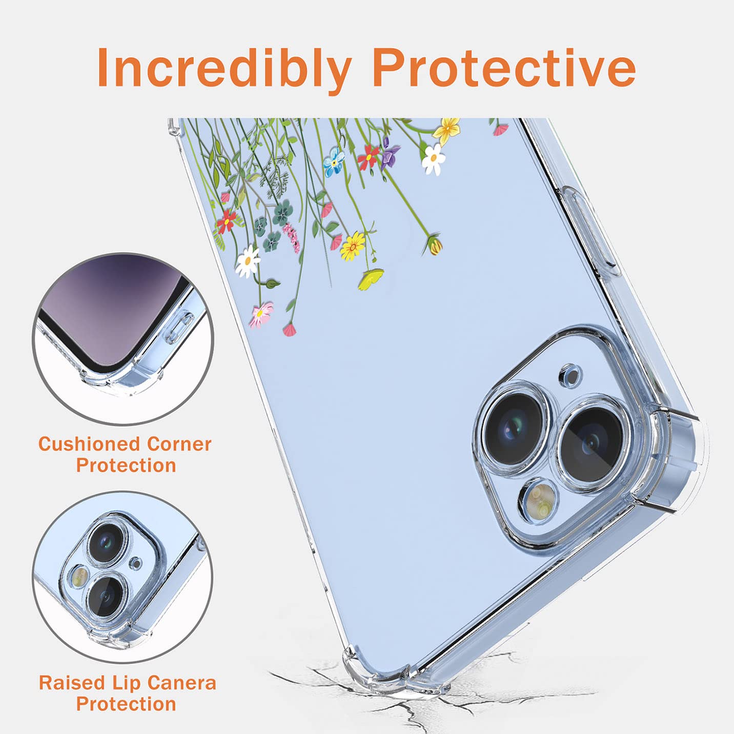 Funda Transparente BORYA Para Realme 10 4G - Silicona Suave, Antigolpes, Diseño Flores Y Gato