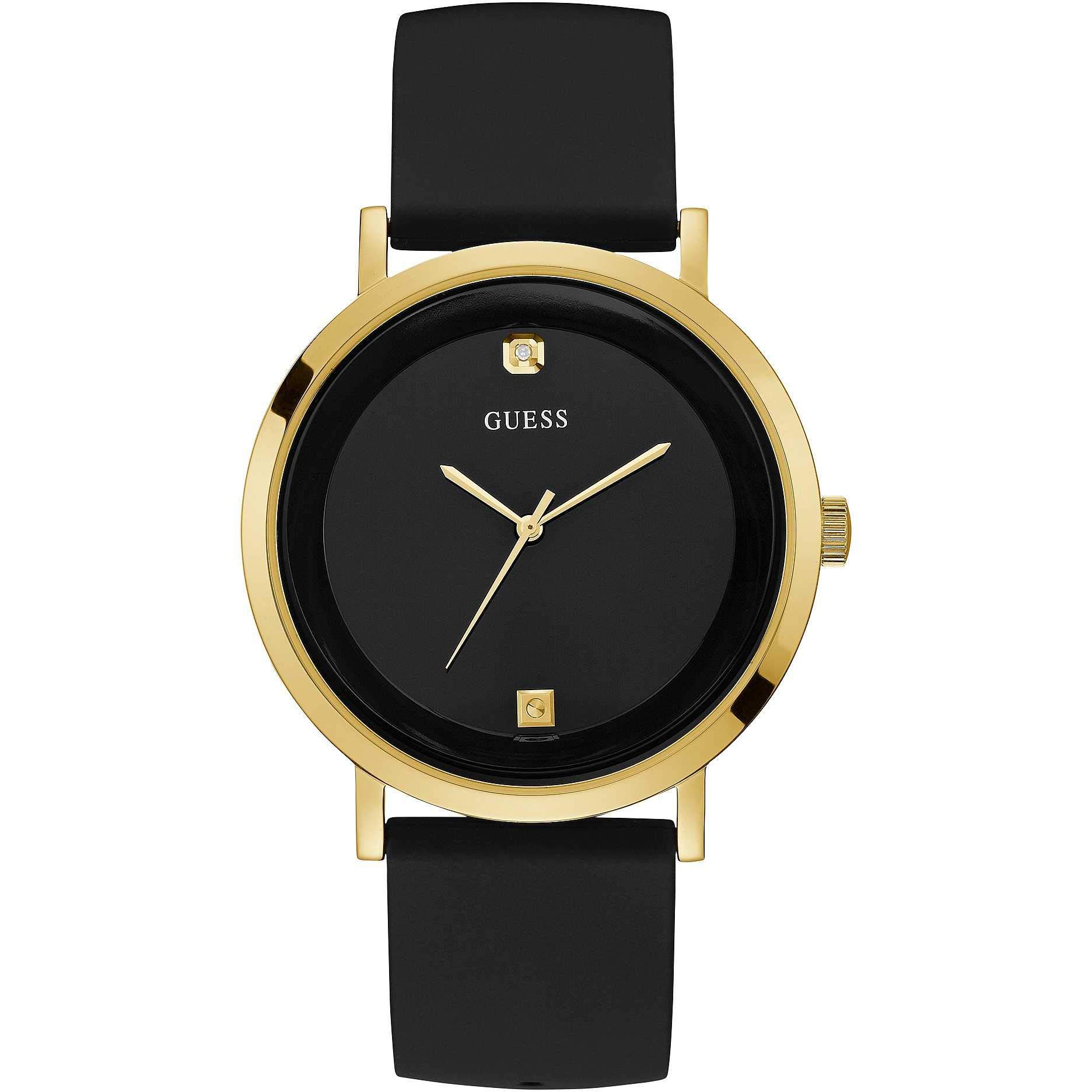 GUESSMens Quartz Watch, Analog Display and Silicone Strap W1264G1