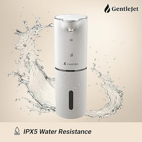 Miniatura 5 de JetFoam Dispensador automático de jabón de espuma, dispensador automático de jabón sin contacto recargable tipo C USB, niveles de espuma ajustables,