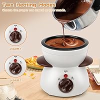 Vista 3 de Mini olla para fundir chocolate, fuente de fondue de chocolate, máquina calentadora de 8.79 onzas para chocolate con leche, queso, mantequilla