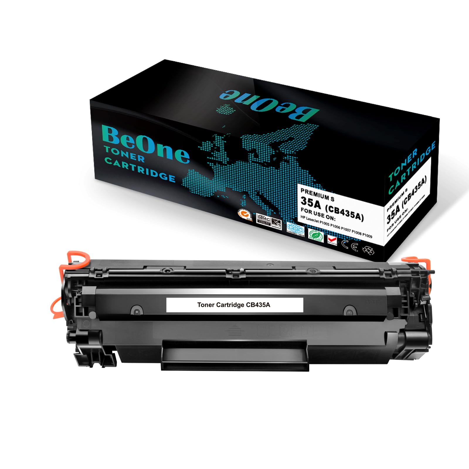 2 Toner Compatibili HP 35A CB435A Per Stampanti Laserjet P1005, P1006, P1007, Neri