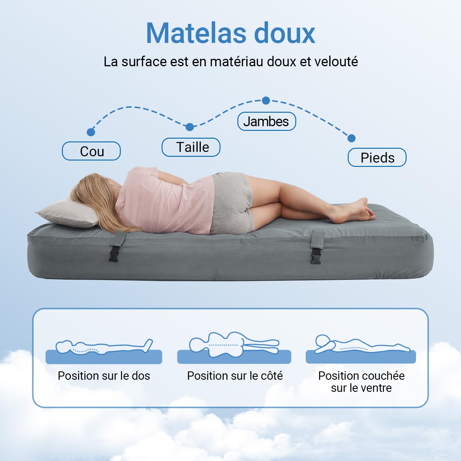 SoBuy Tente de Camping Extérieure Gris Tentes Double avec Crochet pour Lampe et Sacs de Rangement pour Chaussures Tente 3-en-1 Gris