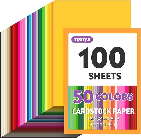 TUXIYA 8.5 X 11 Colored Cardstock