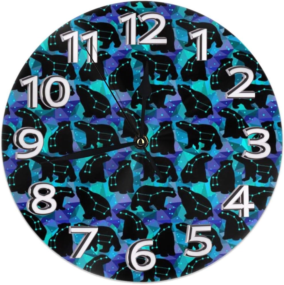 Round Clocks Ursa Major Geometric Mantel Clock Decorative Office Clock Modern Silent Non-Ticking Clock, For Hotel, Office, Family, 25cm