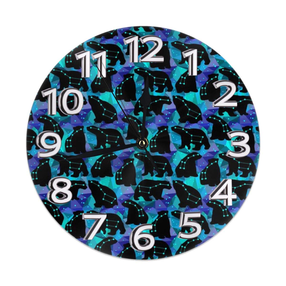 Round Clocks Ursa Major Geometric Mantel Clock Decorative Office Clock Modern Silent Non-Ticking Clock, For Hotel, Office, Family, 25cm