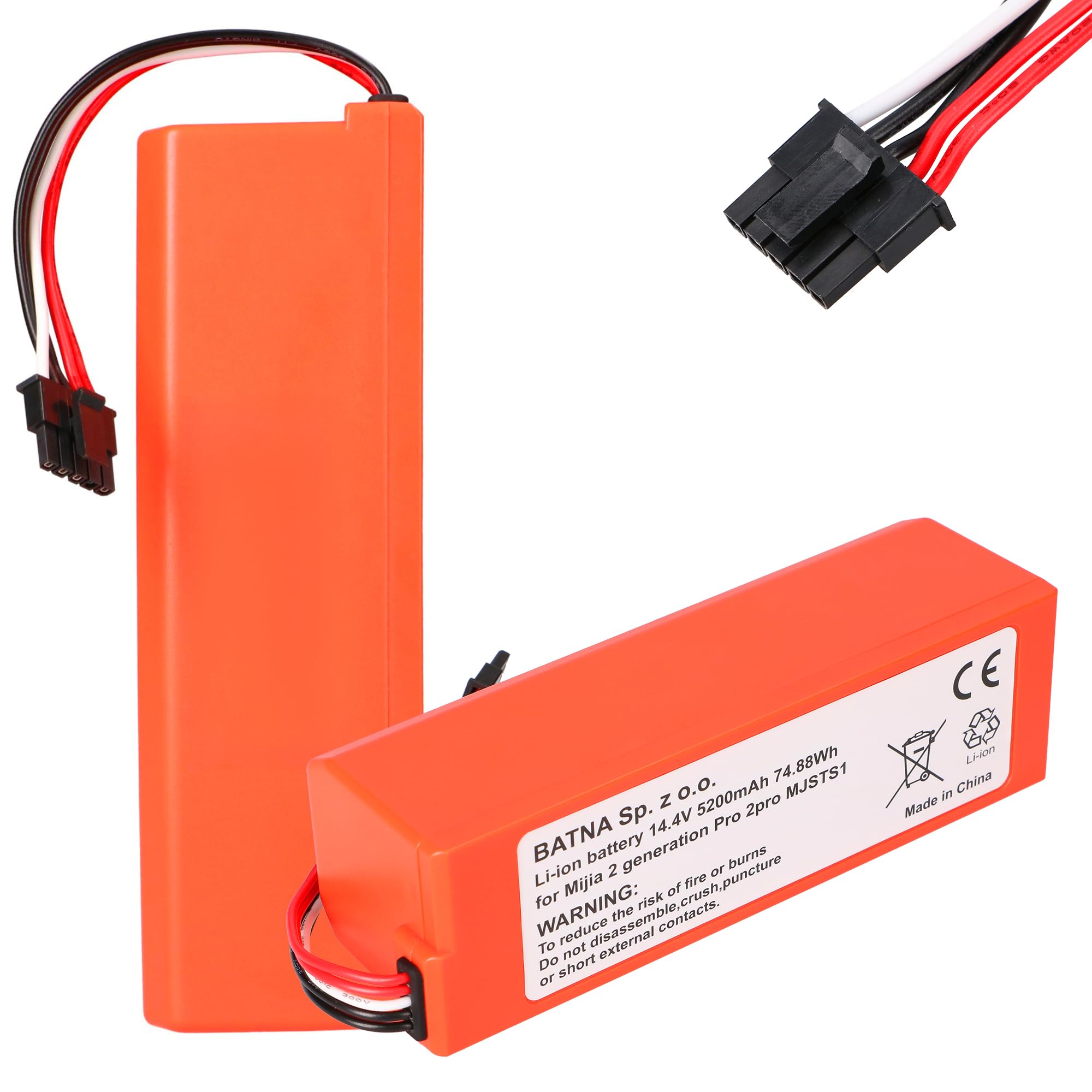 EXTRALINK Battery for Xiaomi Vacuum Mop 2 Pro – Replacement Battery for Vacuum Cleaner 14.4V 2600mAh – Li-Ion Battery, Long Life – Compatible with Xiaomi Spare Parts and Accessories – Easy to Install