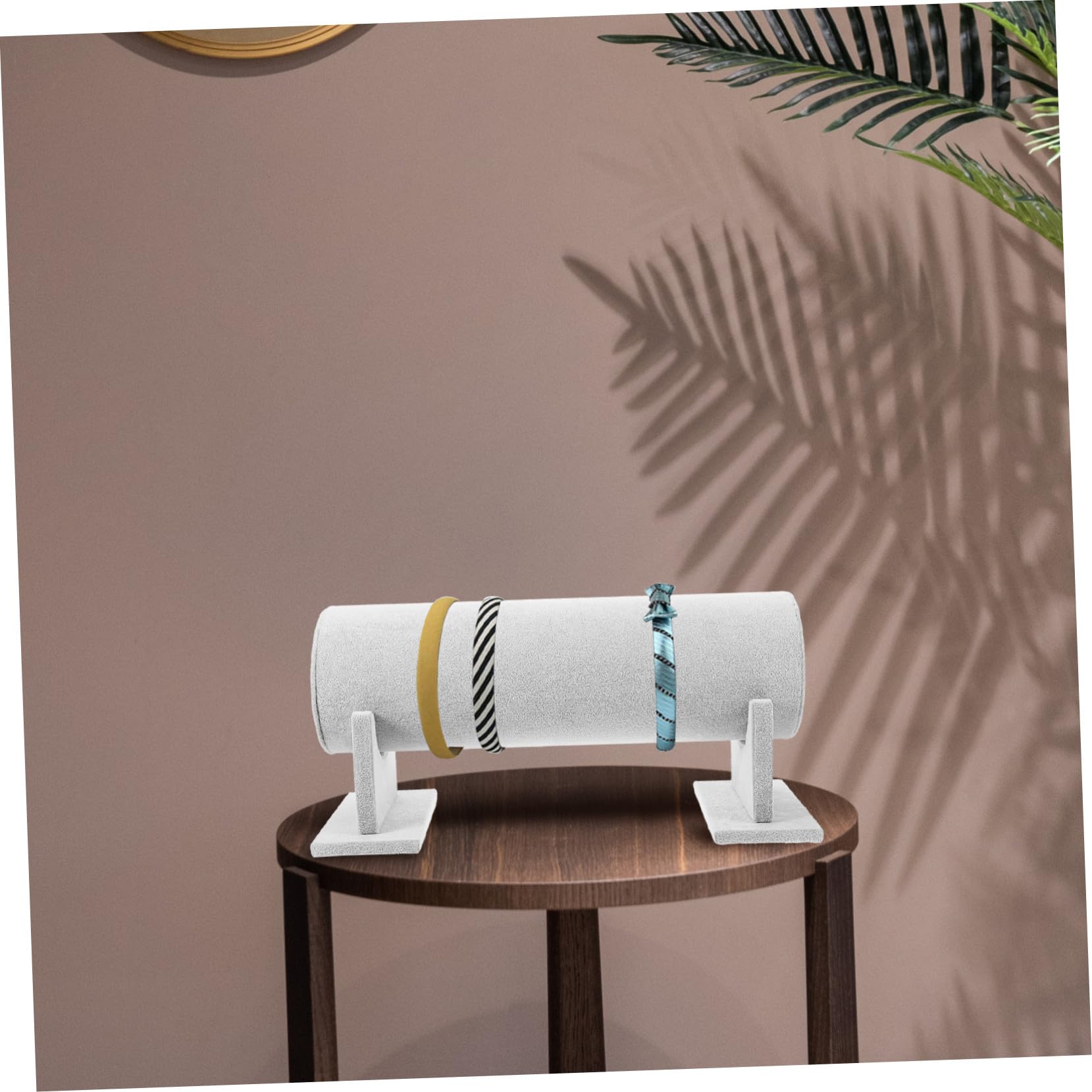 PLAFOPE Haarreif Display Ständer PVC Organizer mit Velours Oberfläche Praktischer Stirnband Halter für Haarbänder und Schmuck Langlebig und Elegant für Laden und Zuhause